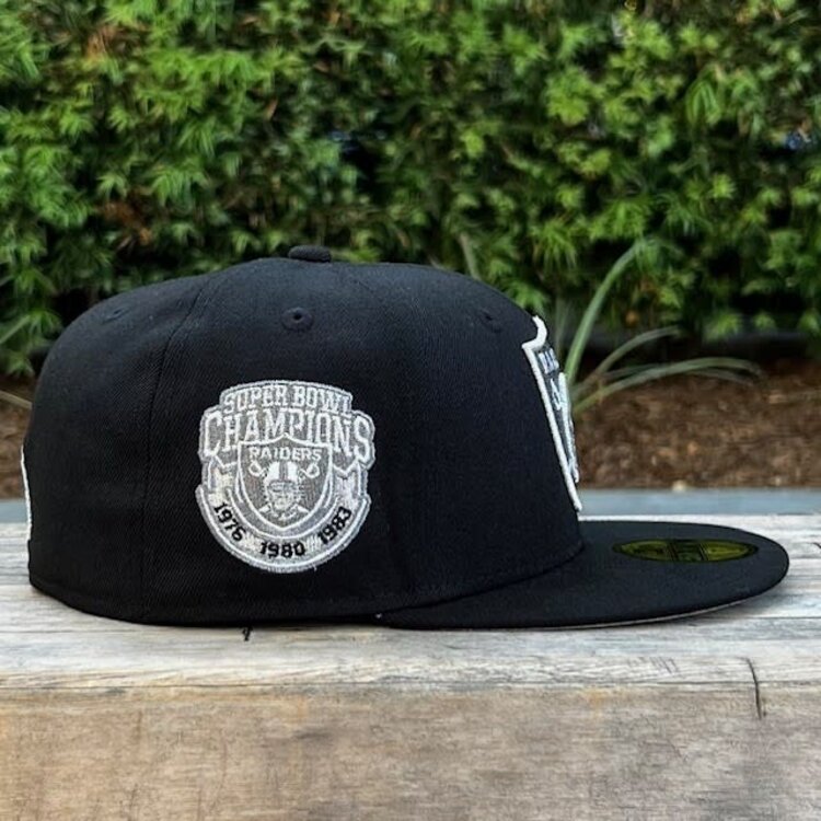 New Era Raiders Black Gray Metallic Super Bowl Champions