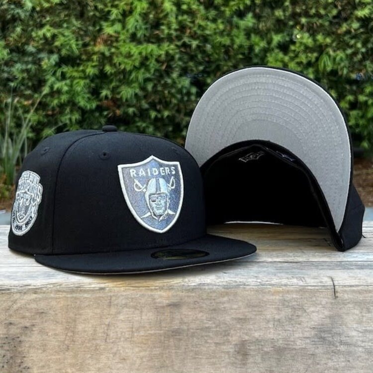 New Era Raiders Black Gray Metallic Super Bowl Champions