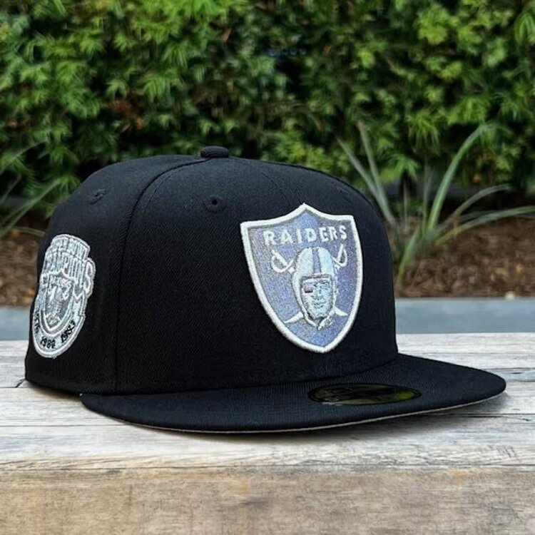 New Era Raiders Black Gray Metallic Super Bowl Champions