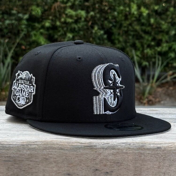 New Era Seattle Mariners Black Metallic Silver Fade 950 Snapback