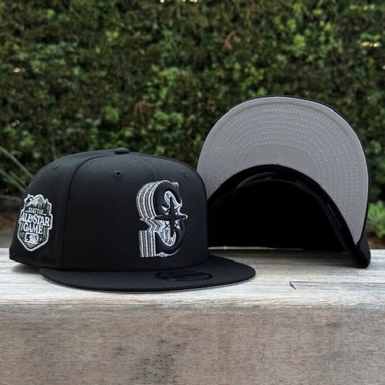 New Era Seattle Mariners Black Metallic Silver Fade 950 Snapback