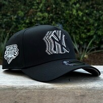 New Era NY Yankees Black Metallic Silver Fade 940 a-frame