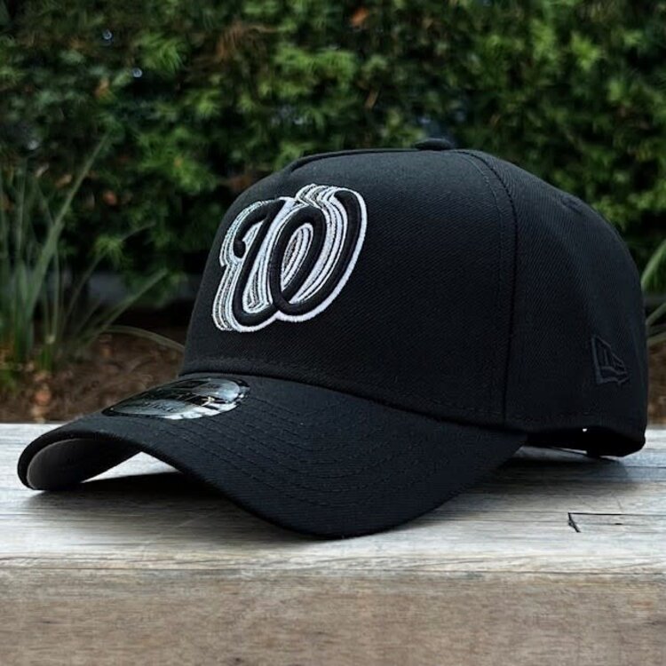 New Era Washington Nationals Black Metallic Silver Fade 940 a-frame