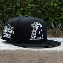 New Era Angels Black Metallic Silver Fade 2002 WS Champs