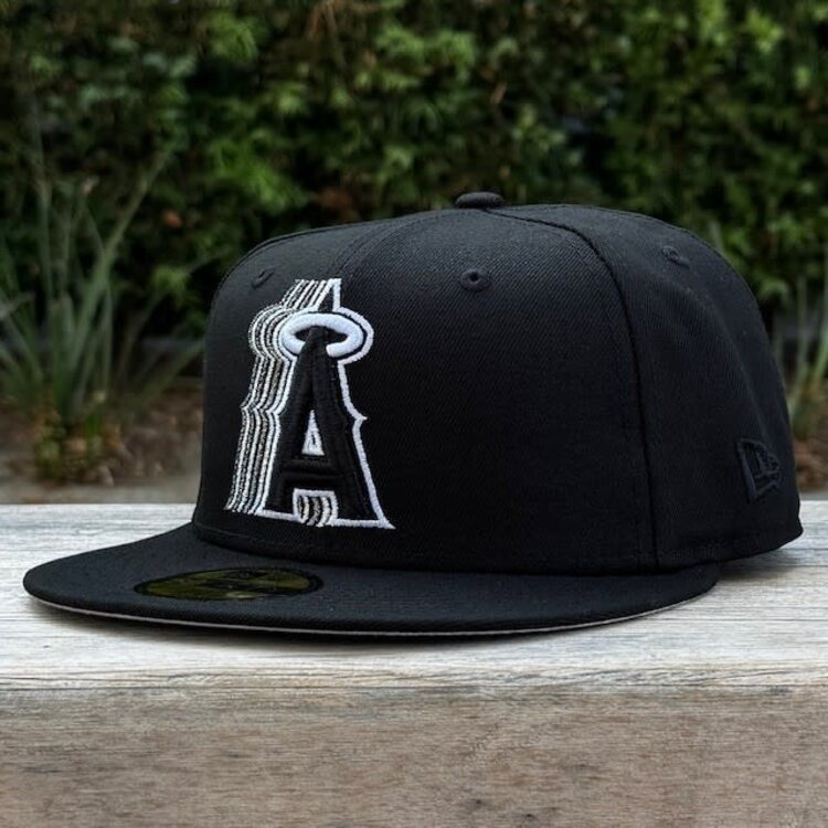 New Era Angels Black Metallic Silver Fade 2002 WS Champs