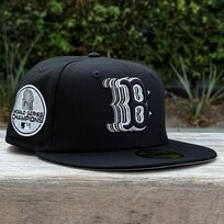 New Era Boston Black Metallic Silver Fade 2018 WS Champs
