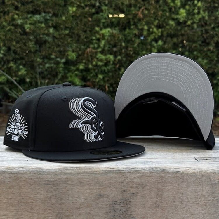 New Era White Sox Black Metallic Silver Fade 2005 WS Champs