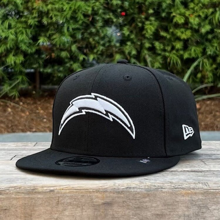New Era LA Chargers Black White Snapback 950