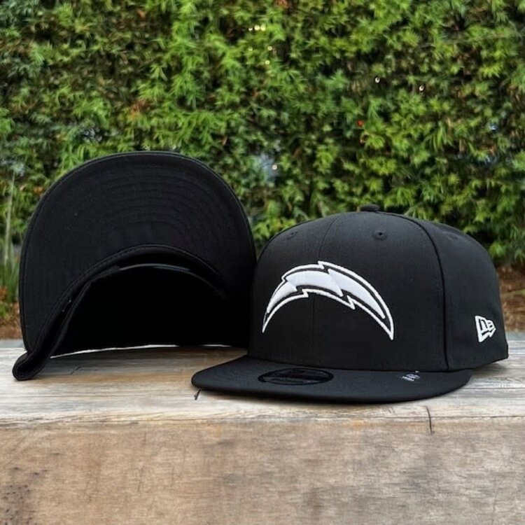 New Era LA Chargers Black White Snapback 950