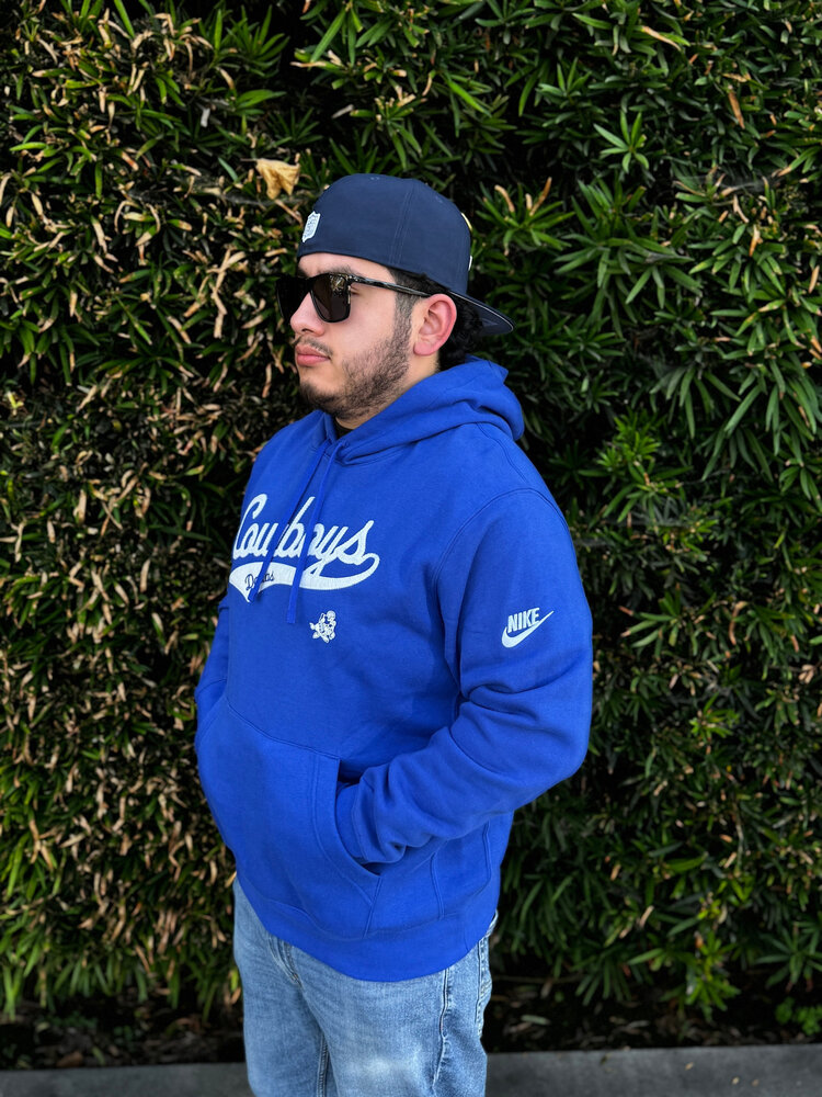 Nike Dallas Cowboys Men's Nike Rewind Tailsweep Club Hoodie Royal