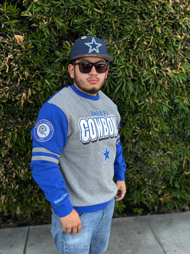 Mitchell and Ness Cowboys Men's M&N All Over Crew 2.0