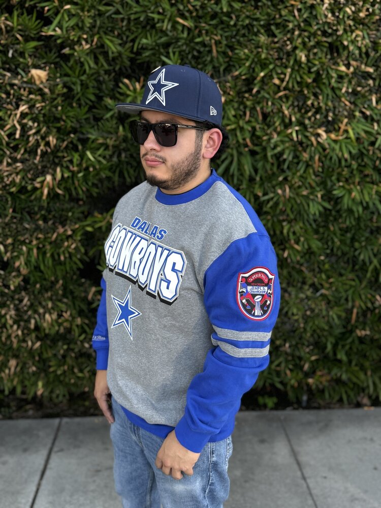 Mitchell and Ness Cowboys Men's M&N All Over Crew 2.0