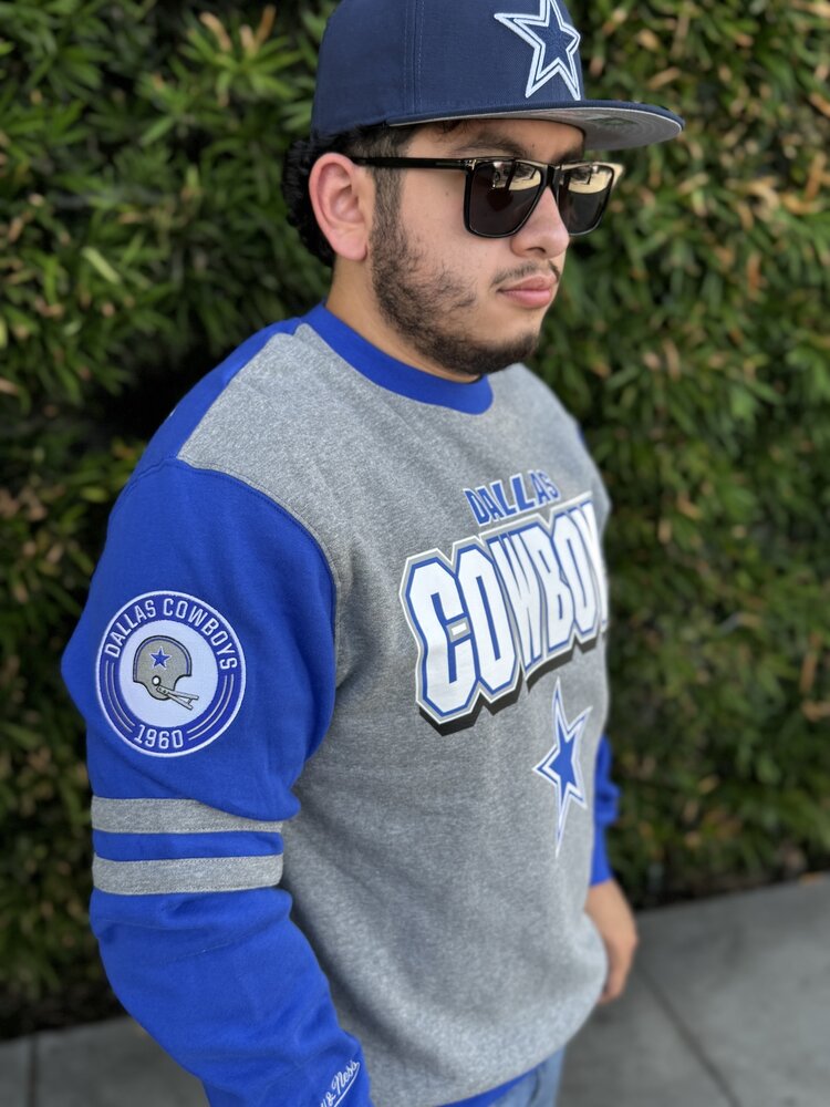 Mitchell and Ness Cowboys Men's M&N All Over Crew 2.0