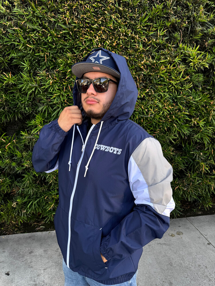 Mitchell and Ness Dallas Cowboys M&N Throw It Back Full Zip Windbreaker