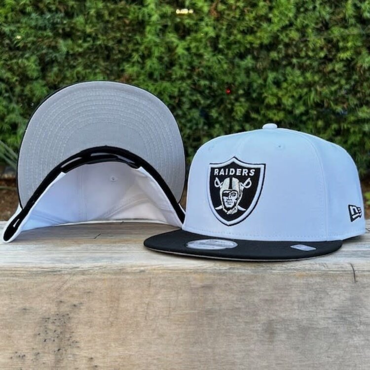 New Era Raiders  White/Black Team Snapback 950