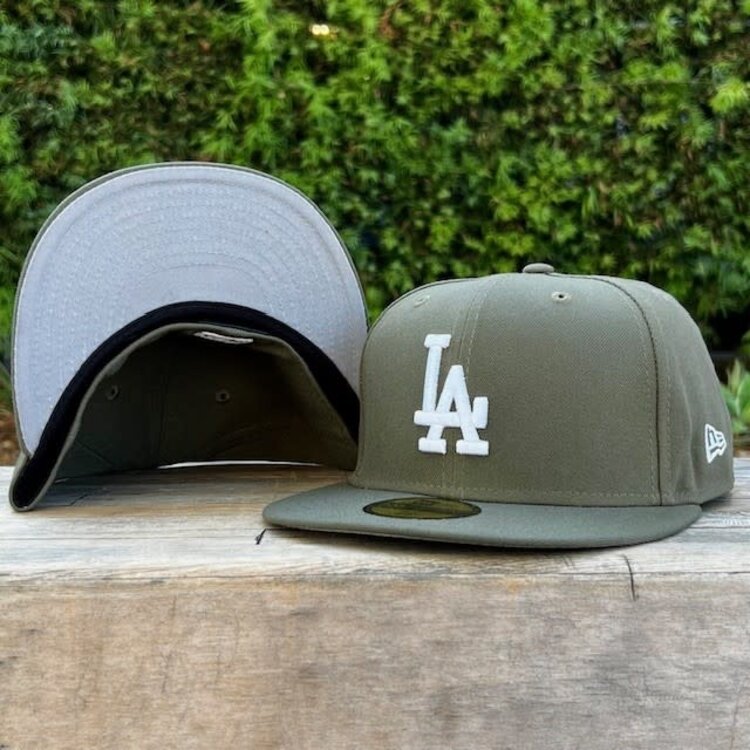 New Era LA Olive White Gray UV