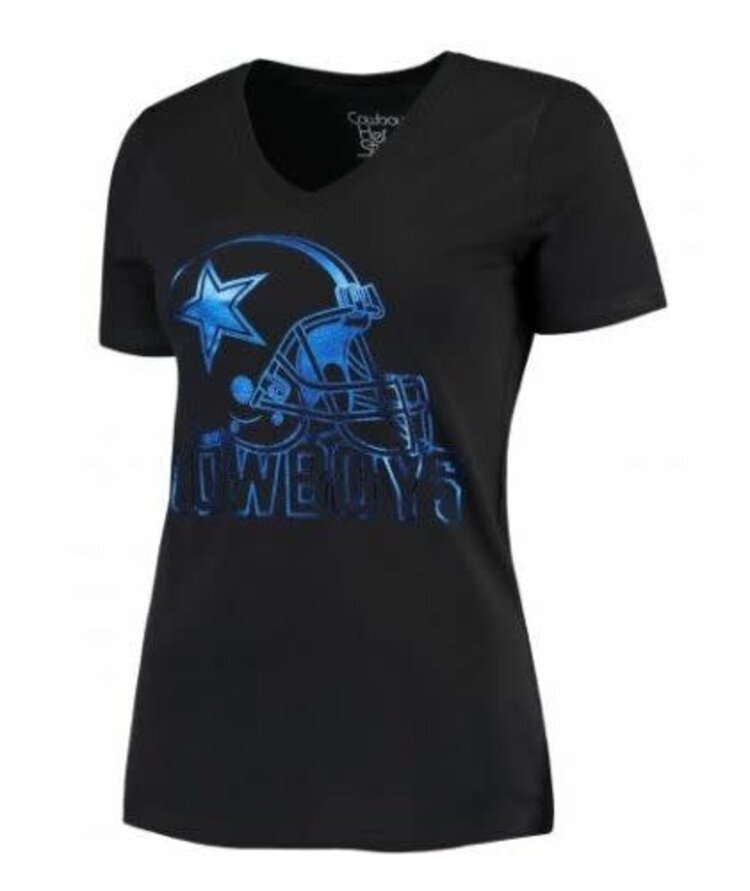 DCM Dallas Cowboys Women's Shine V-Neck Black