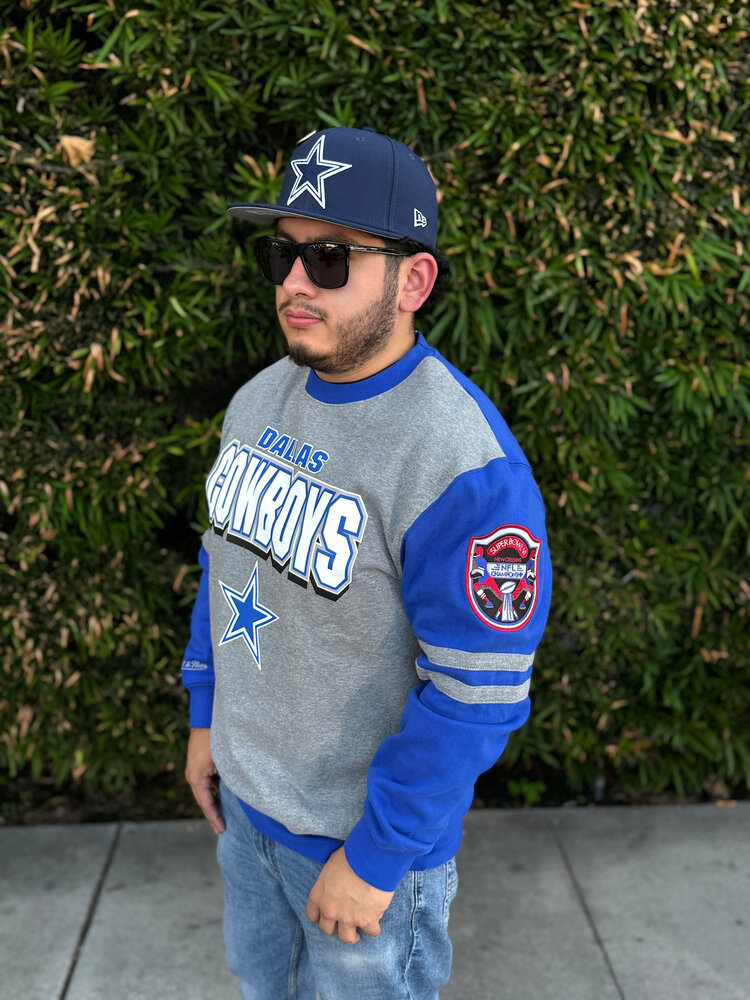 Mitchell and Ness Cowboys Men's M&N All Over Crew 2.0