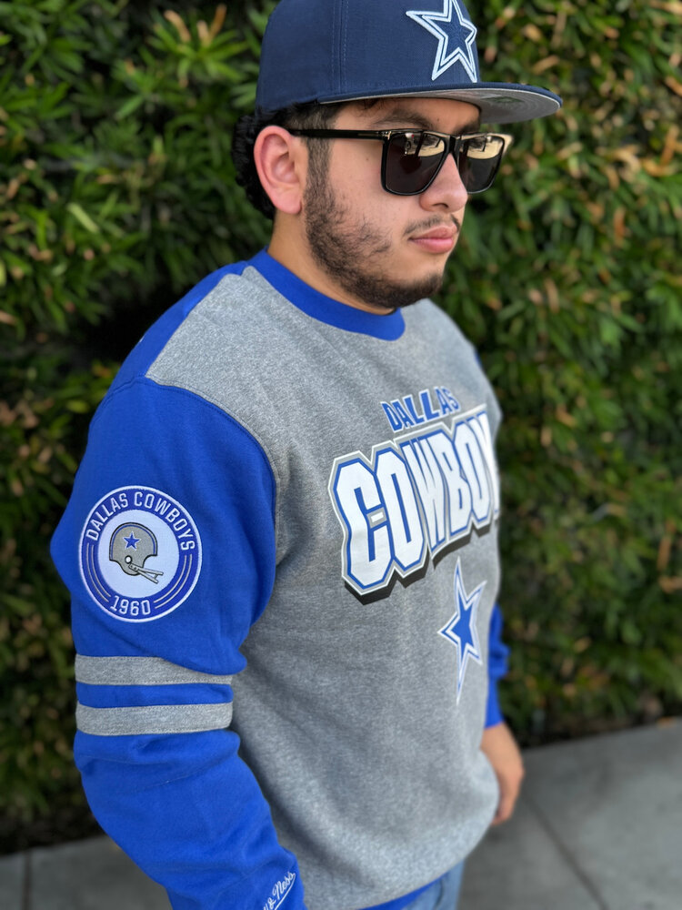 Mitchell and Ness Cowboys Men's M&N All Over Crew 2.0
