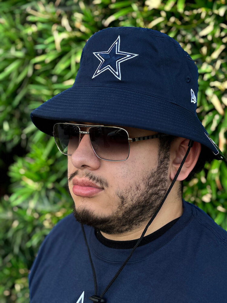 New Era Cowboys NE Navy Bucket Hat