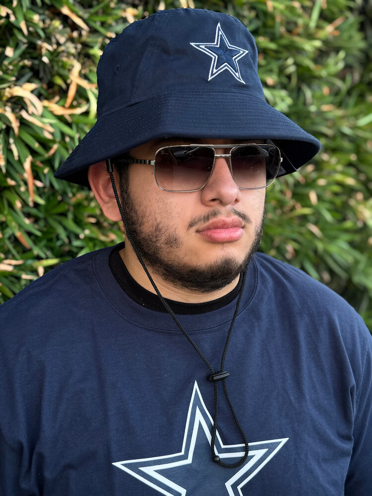 New Era Cowboys NE Navy Bucket Hat