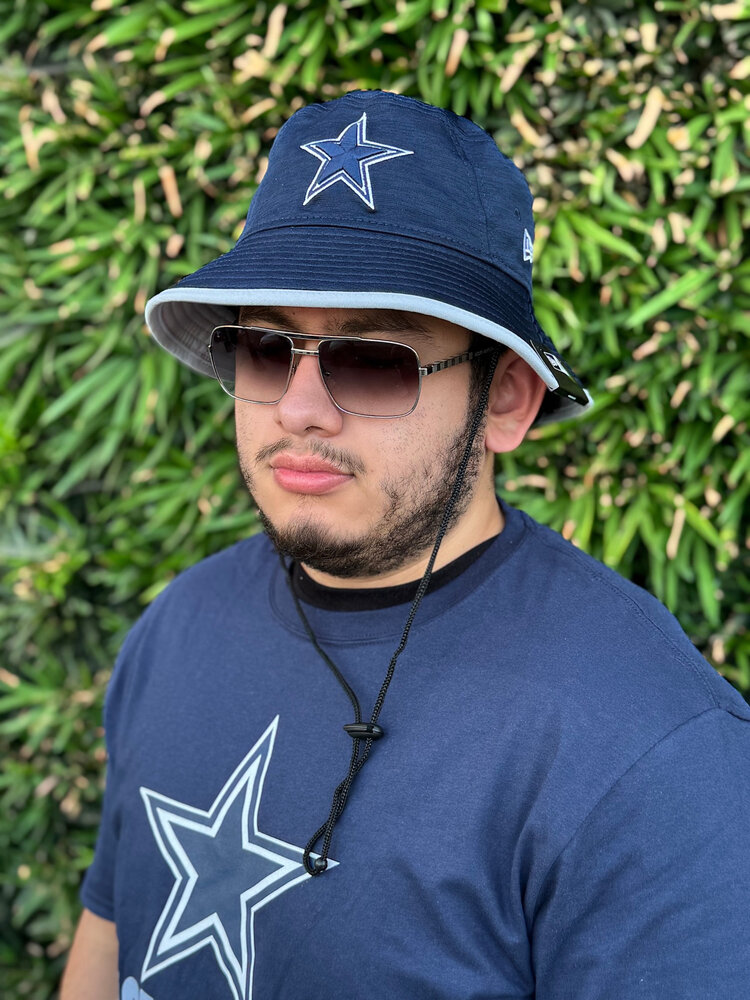 New Era Cowboys New Era Tech Navy Bucket