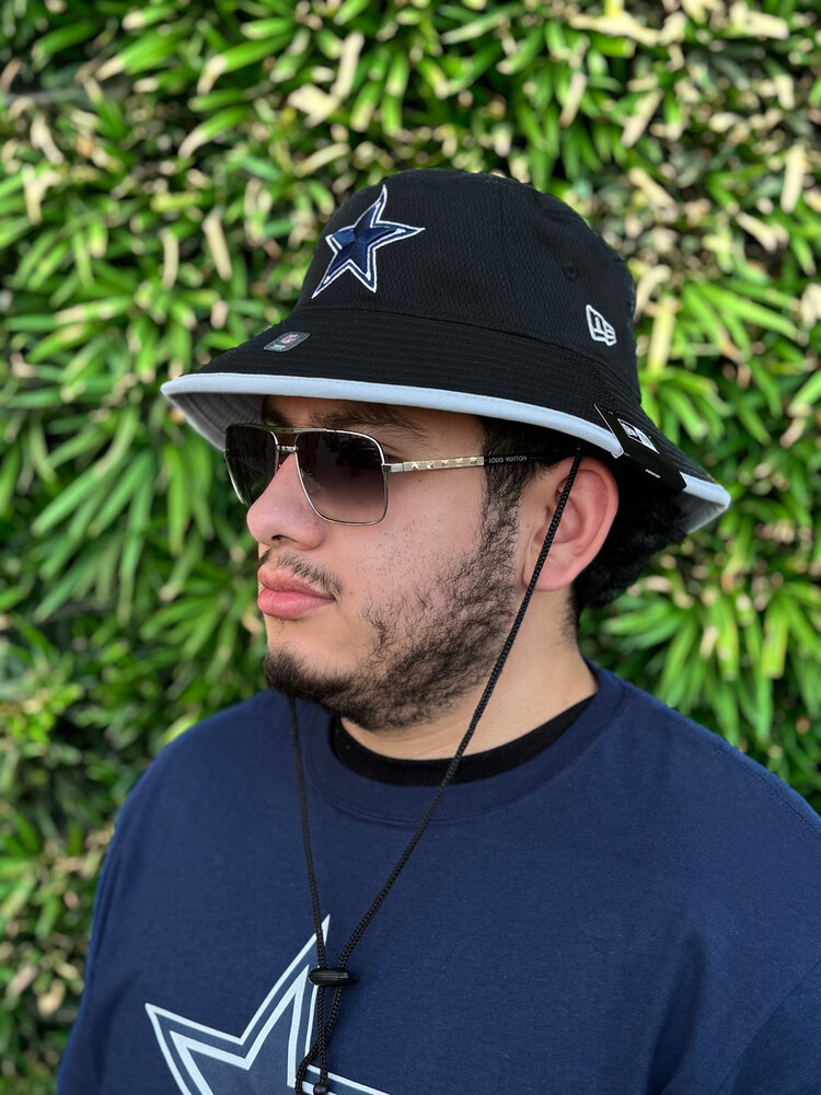 New Era Cowboys Black Basic Bucket OSFM