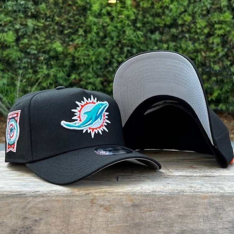 New Era Dolphins Black Team 30th Anniversary 940 A-Frame
