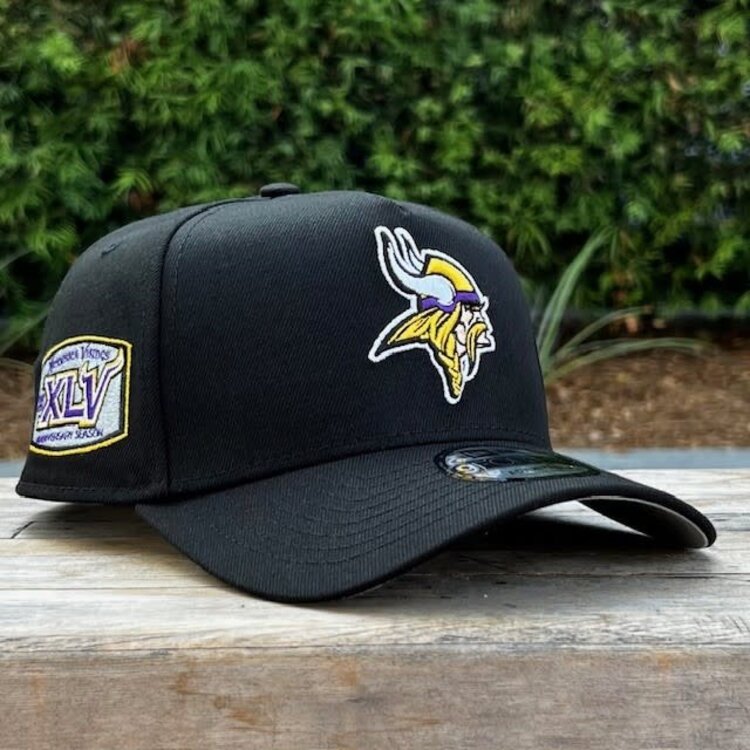 New Era Vikings Black Team 45th Anniversary 940 A-Frame