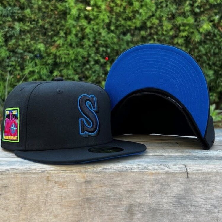 New Era Seattle Black Black-Royal 40th Anniversary