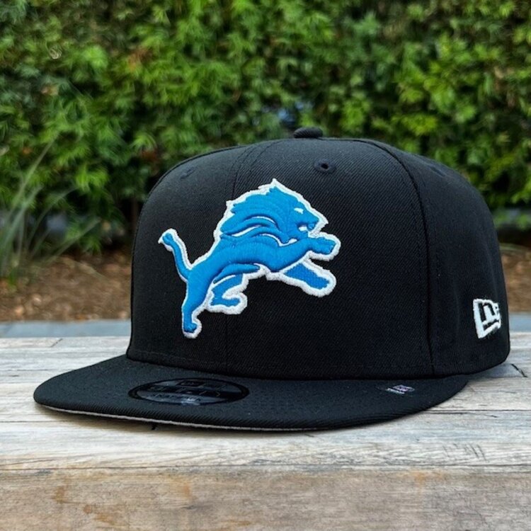 New Era Detroit Lions Black Team Snapback 950