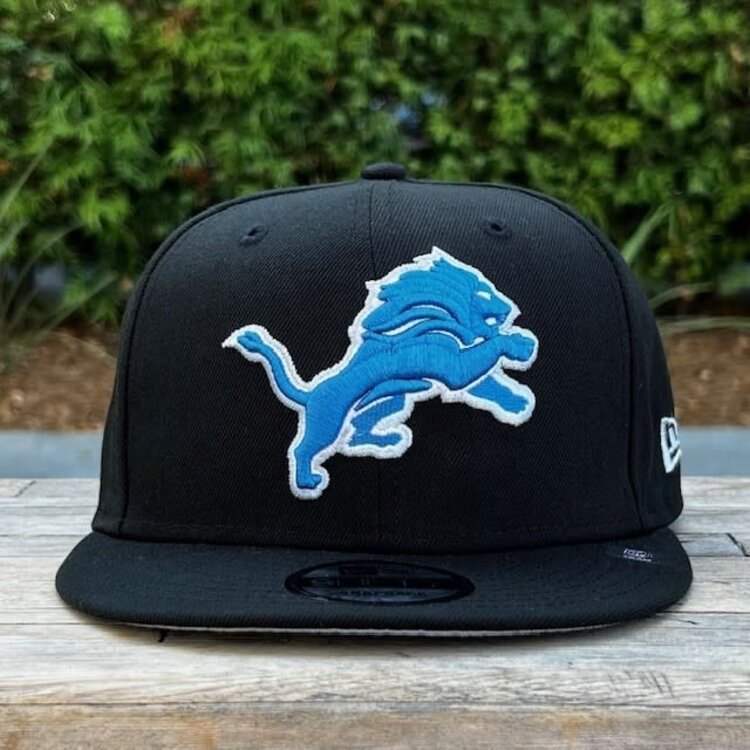 New Era Detroit Lions Black Team Snapback 950