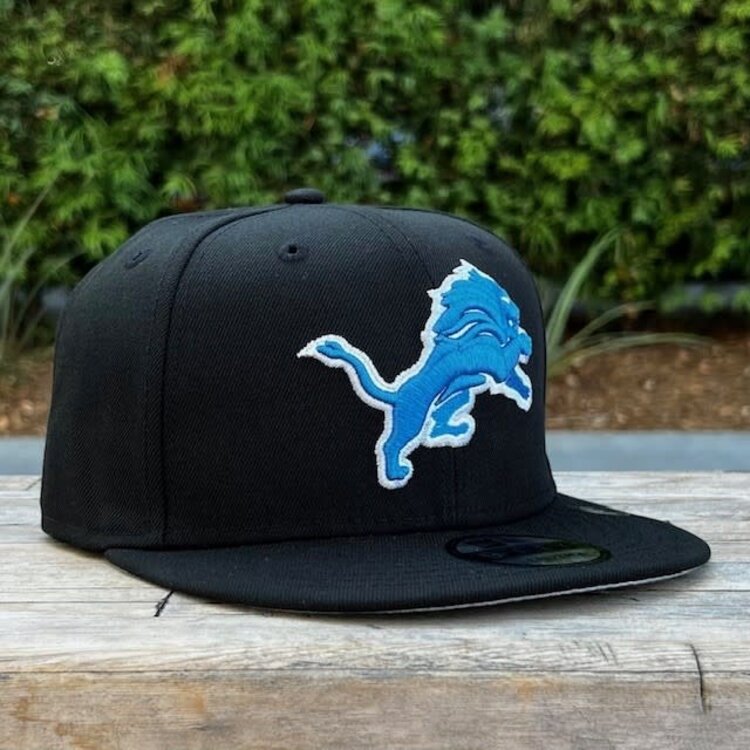 New Era Detroit Lions Black Team Snapback 950