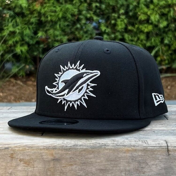 New Era Miami Dolphins Black White Snapback 950