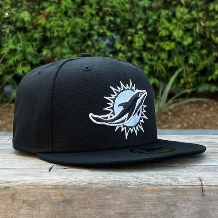 New Era Miami Dolphins Black White Snapback 950