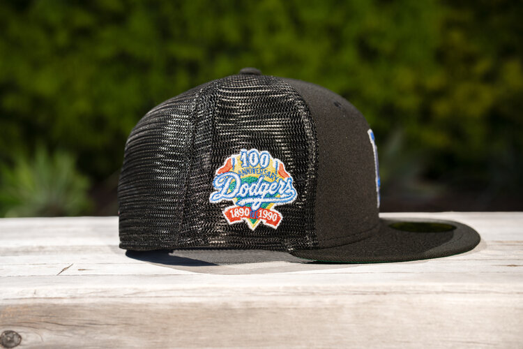 New Era LA Dodgers Black Mesh 100th Anniversary