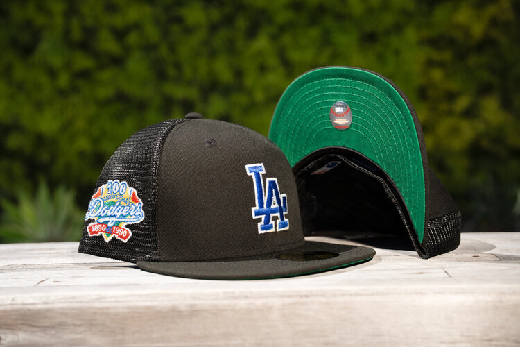 New Era LA Dodgers Black Mesh 100th Anniversary