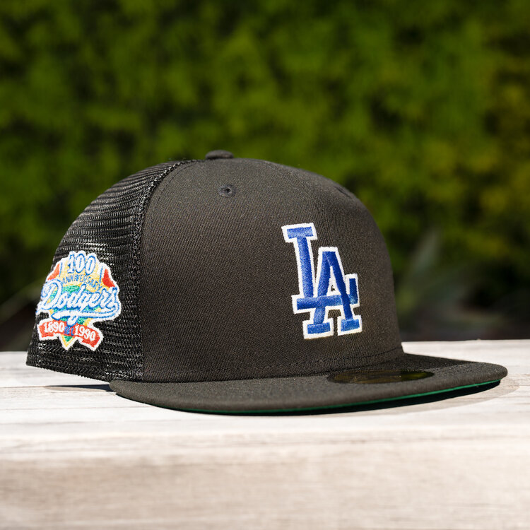 New Era LA Dodgers Black Mesh 100th Anniversary