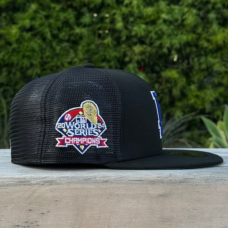 New Era LA Dodgers Black Mesh 2024 World Series Champions