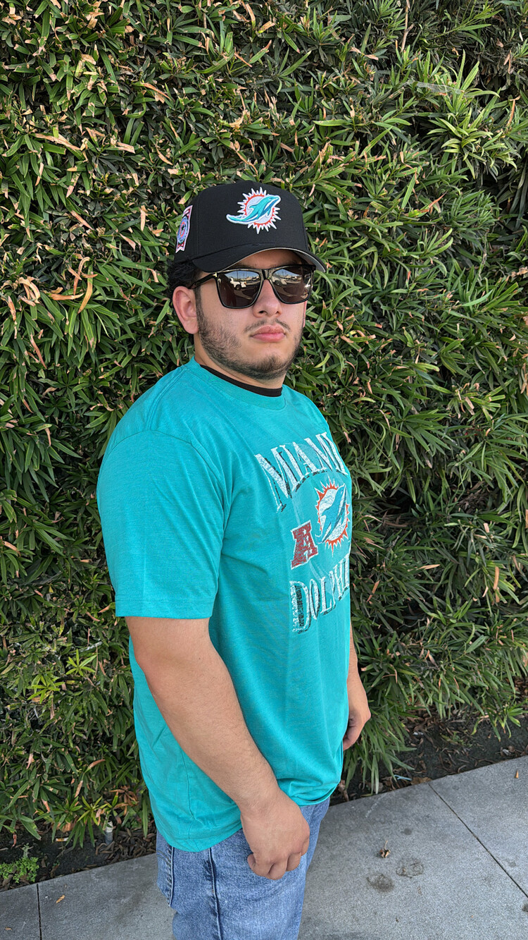 New Era Miami Dolphins Men's NE Aqua Team Cotton/Poly SS Tee