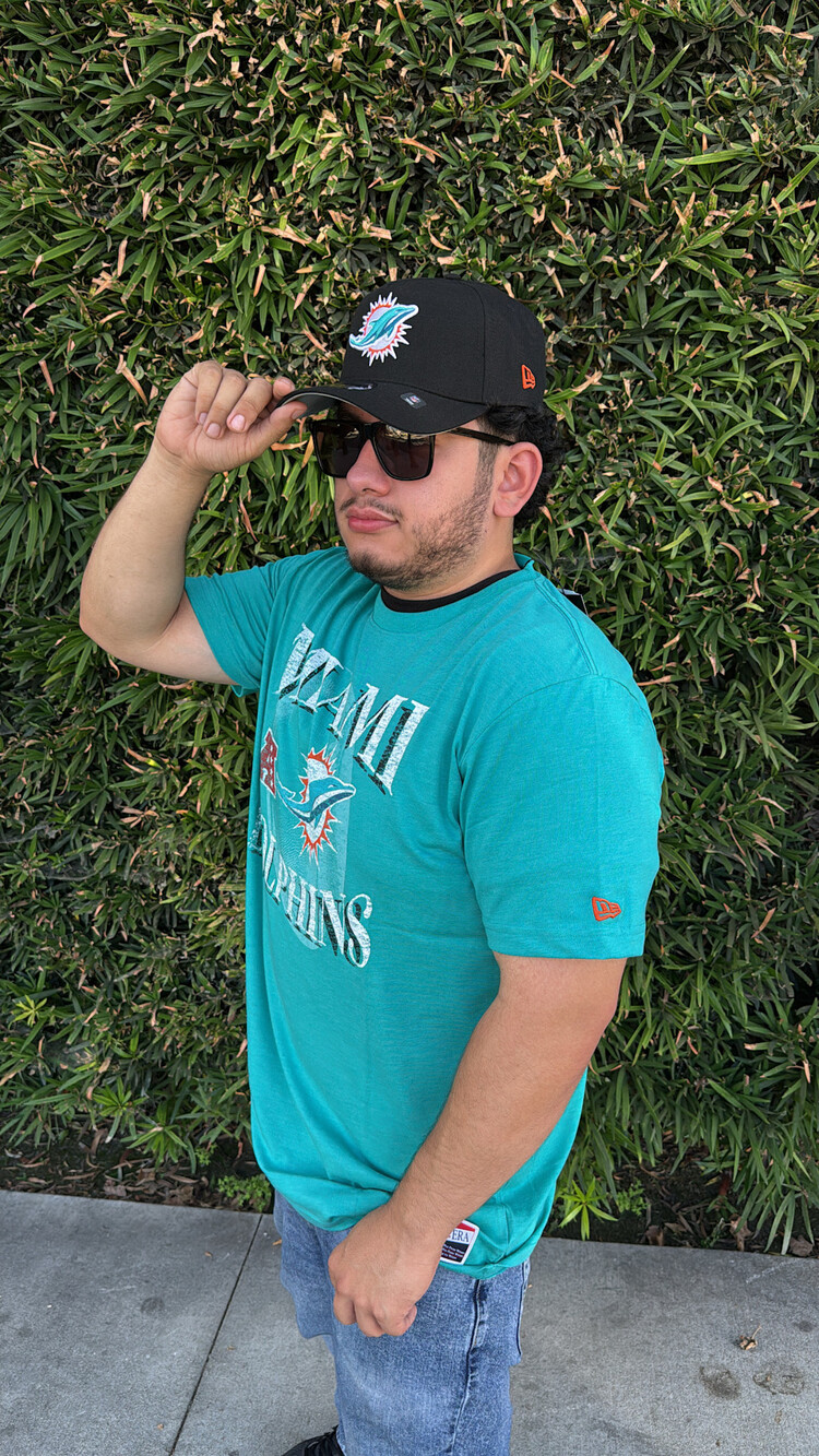 New Era Miami Dolphins Men's NE Aqua Team Cotton/Poly SS Tee
