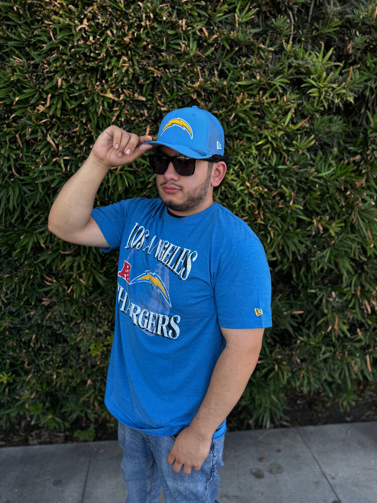 New Era Los Angeles Chargers Men's NE Blue Team Cotton/Poly SS Tee