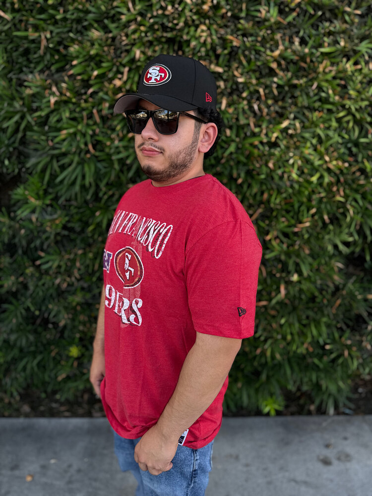 New Era San Francisco 49ers Men's NE Red Team Cotton/Poly SS Tee