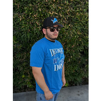 New Era Detroit Lions Men's NE Blue Team Cotton/Poly SS Tee