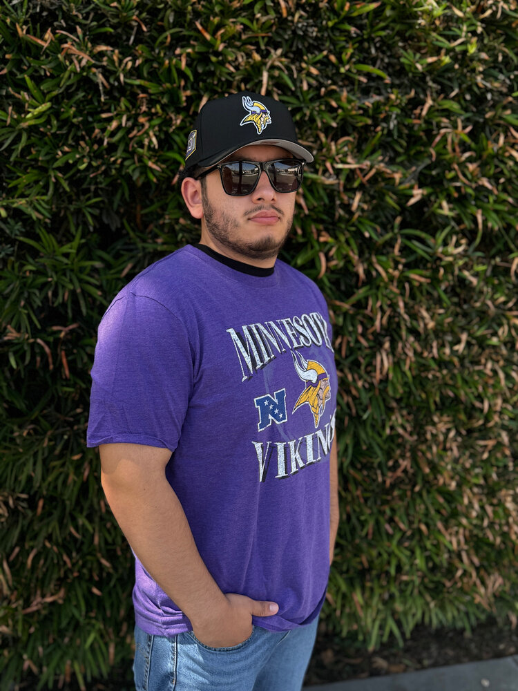 New Era Minnesota Vikings Men's NE Purple Team Cotton/Poly SS Tee