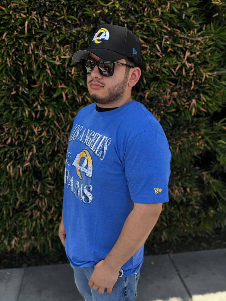 New Era Los Angeles Rams Men's NE Blue Team Cotton/Poly SS Tee