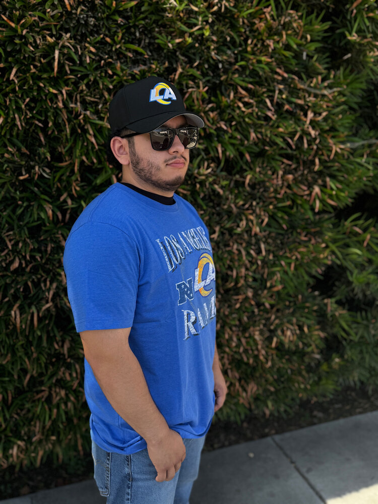 New Era Los Angeles Rams Men's NE Blue Team Cotton/Poly SS Tee