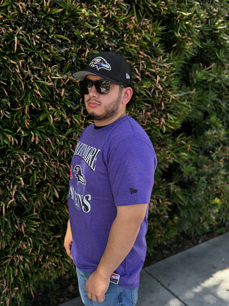 New Era Baltimore Ravens Men's NE Purple Team Cotton/Poly SS Tee