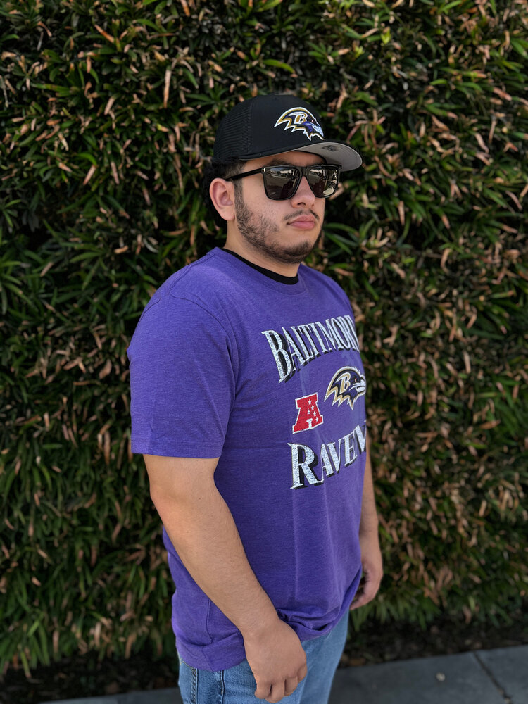 New Era Baltimore Ravens Men's NE Purple Team Cotton/Poly SS Tee