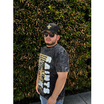 New Era New Orleans Saints Men's NE Black Team Football Mineral Wash SS Tee